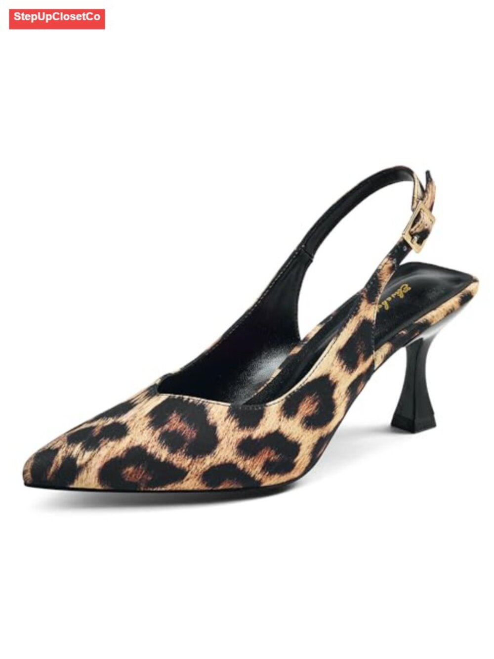 Kitten Heel Slingback Pumps 3 Inch Pointed Toe Dressy Wedding Party Shoes